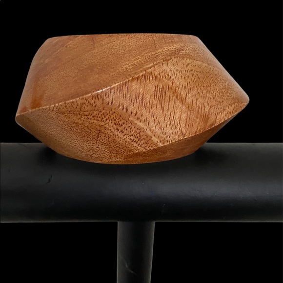 Monies Jewelry - GERDA LYNGGAARD vintage Monies Limba wood oversized bangle